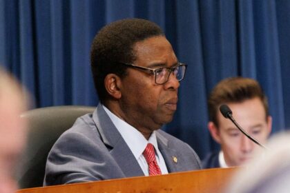 Alvin Brown, a member of the National Transportation Safety Board, attends an investigative hearing into the blowout of an exit door plug on a Boeing 737-9 MAX plane during Alaska Airlines Flight 1282, at the National Transportation Safety Board headquart