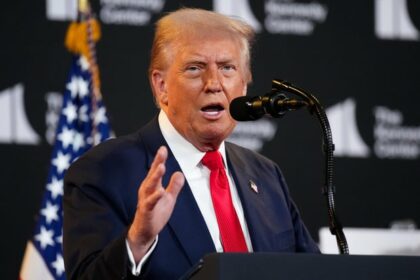 President Trump speaks during an event at the Kennedy Center on Aug. 13, 2025, in Washington, D.C.