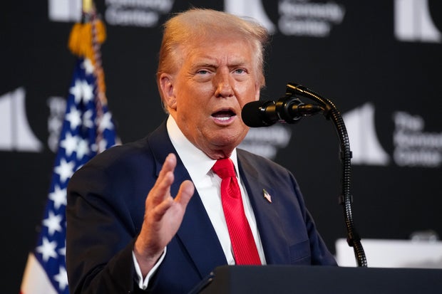 President Trump speaks during an event at the Kennedy Center on Aug. 13, 2025, in Washington, D.C.