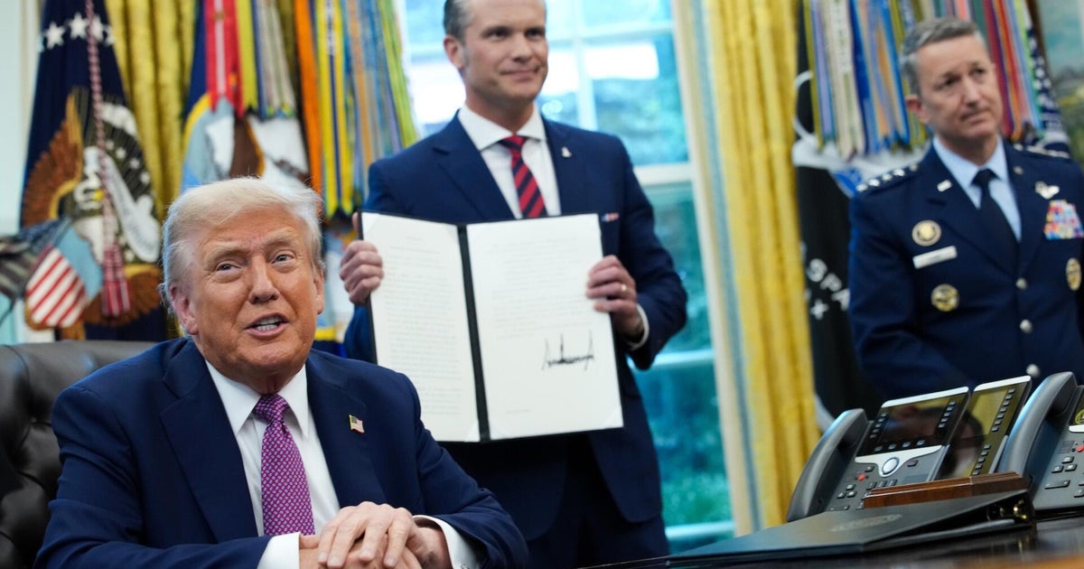 Trump Renames Defense Department to Department of War